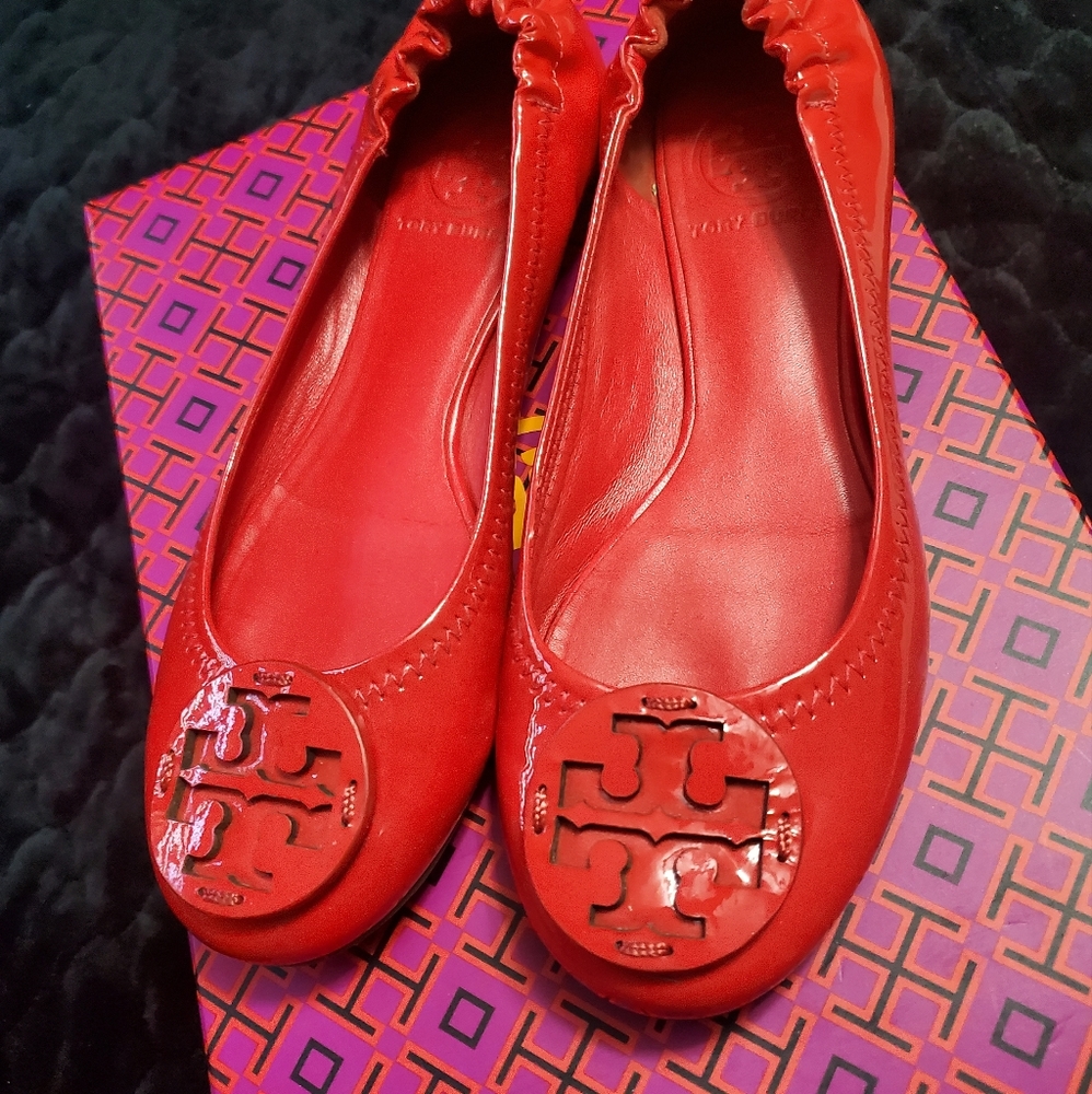 Tory Burch Red Flats
